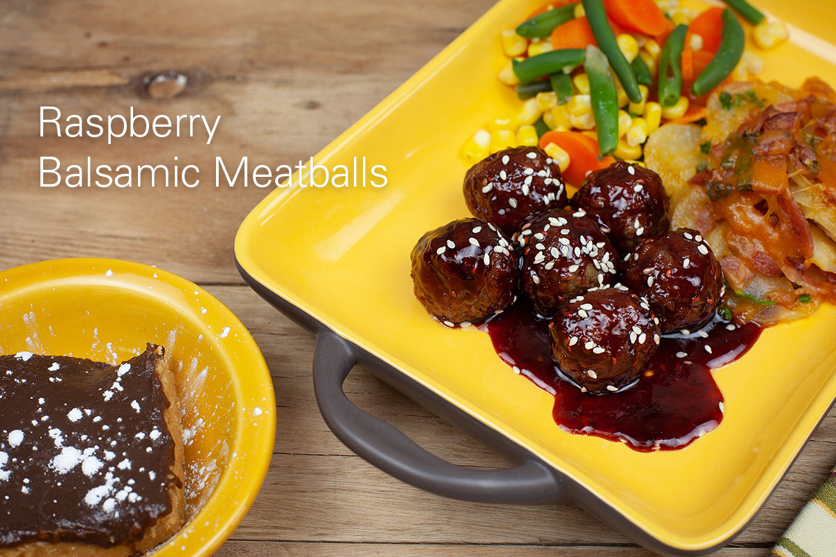 Raspberry Balsamic Meatballs