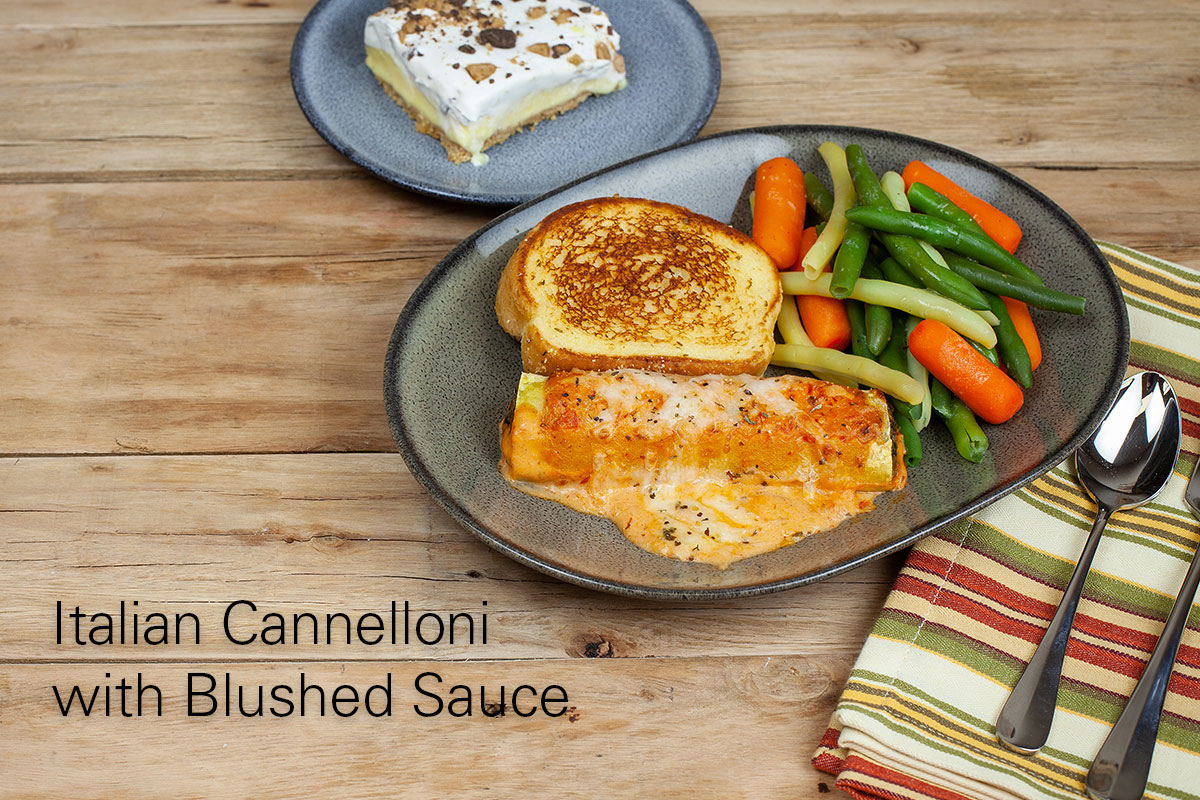 Italian Cannelloni with Blushed Sauce.